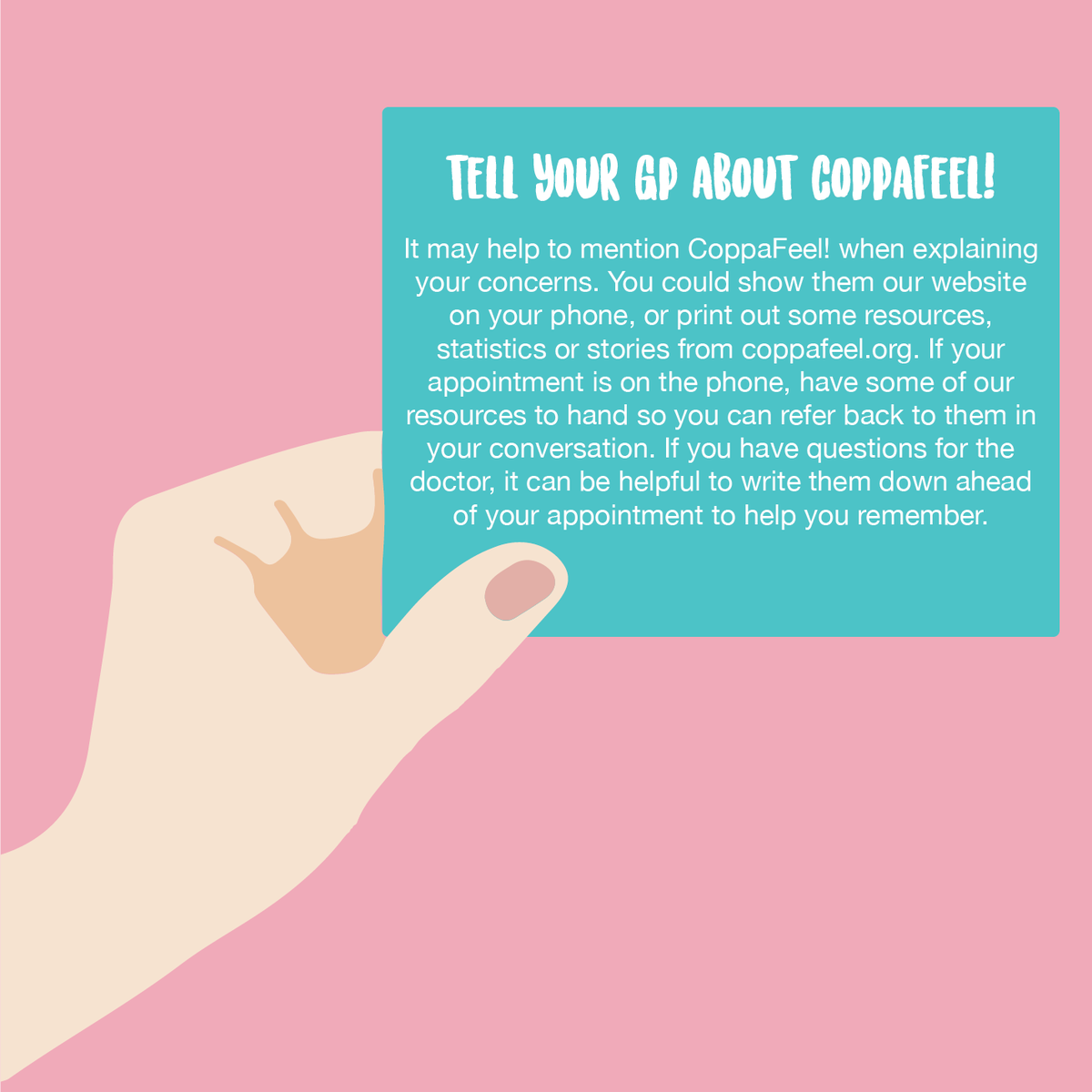 Although breast cancer is less common in young women, diagnoses in women aged 25-49 account for over 44% of all cases. If you've noticed a change &amp; have concerns they should be taken seriously. Here are some steps you can take if you've already spoken to your Dr &amp; felt dismissed.