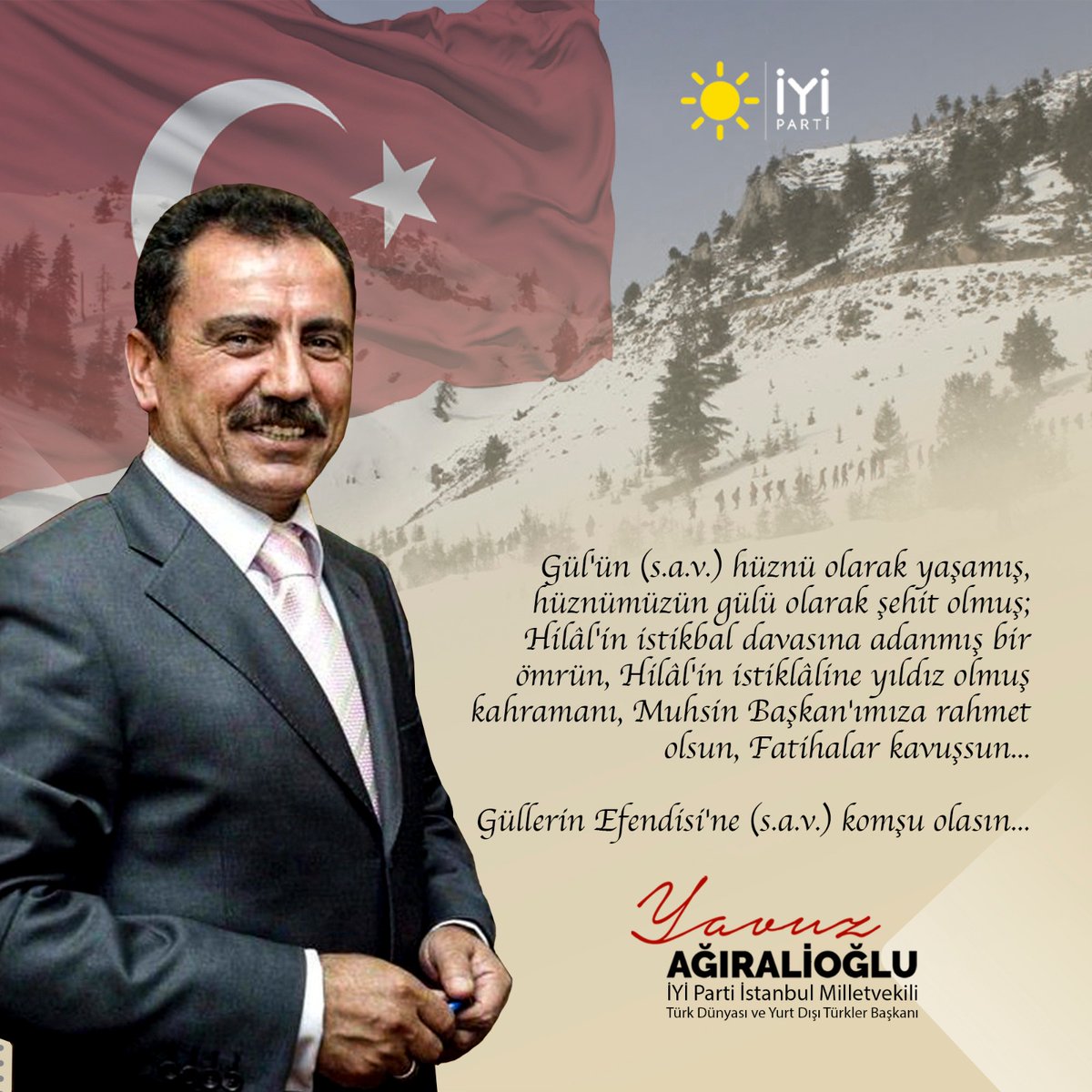 Türk Siyaseti'nin Yiğit Adamı, Şehit #MuhsinYazıcıoğlu'na fatihalar kavuşsun.

Duruşunu ve istikametini siyasetimize mihenk eylediğimiz Muhsin Başkan'a özlem, rahmet ve dua ile...