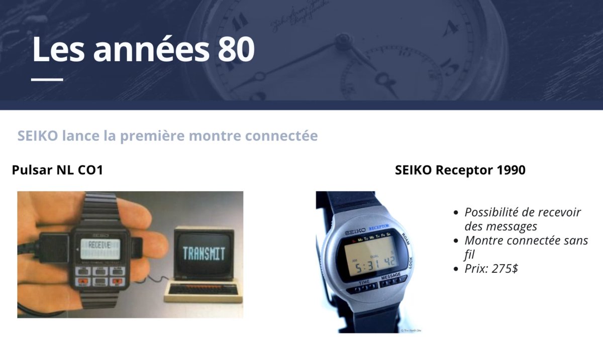 💡 #LeSaviezVous La marque japonaise SEIKO a dévoilé la première montre connectée ! 
⌚ Masterclass sur la transformation numérique de l'horlogerie avec <a href="/TicTac_Time/">Tic Tac Time ⌚️</a> #MBADMB #tictactime #TranfoNum