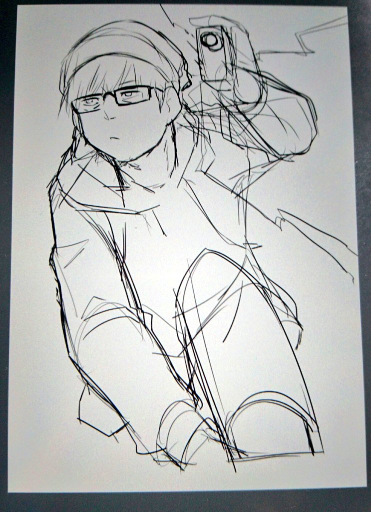 描いたまま完全に忘れてたよくわからないラフが出てきたので供養。 