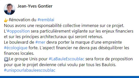 jygontier's tweet photo. 👉Rénovation du #remblai
▶️Le groupe Unis pour #LaBauleEscoublac sera force de proposition pour que le projet devienne celui voulu par tous les Baulois. #unispourlabauleescoublac
#Mer #Ecologie #Finances #Architecture https://t.co/w68qITWJyP