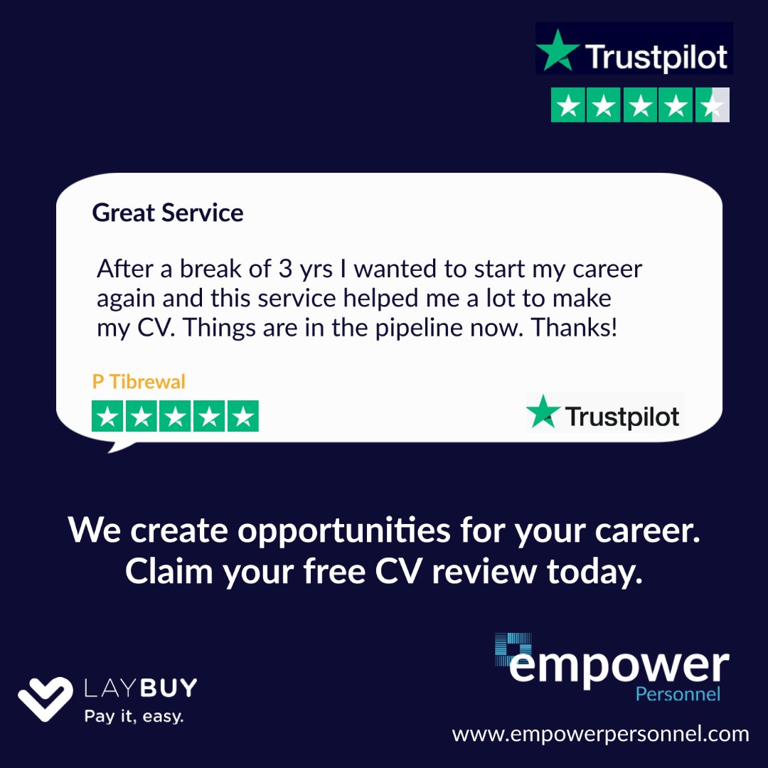 Looking for new career opportunities but need a competitive advantage? See what our customers are saying about our CV writing and career services from £39 #successstories #cvwriting #careers #jobsearchuk #recruitment #jobs #ukjobs #paybylaybuy #graduatejobs #uk #graduates #cv