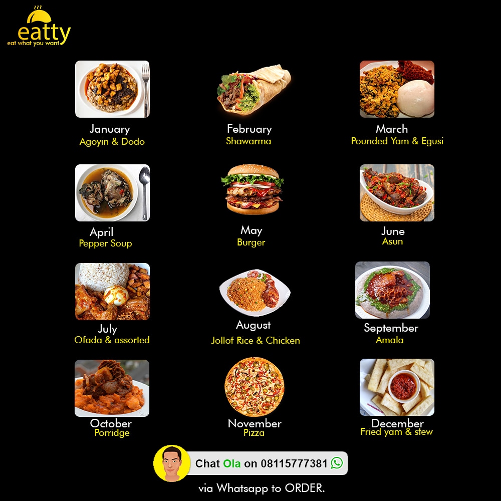 eatty_ng's tweet photo. What's your birth month? 🤩

#birthday #Fastdelivery #breakfast #lunch #dinner #Lagos #Abeokuta #GoodFood #eat #HealthyFood
#thursdaymorning

https://t.co/CCz1IBVZFU https://t.co/QmSSUCN12g