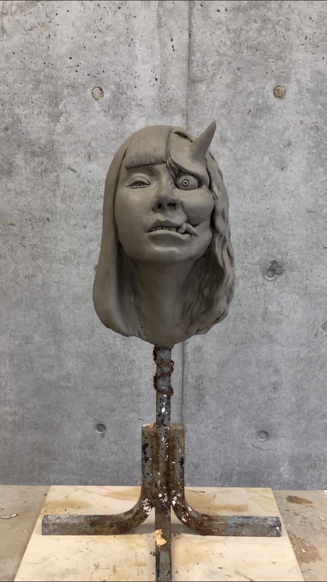 crazyugly7's tweet photo. #art #sculpture  #sculptor #sculpting #アート #いけたく #artwork #彫刻 #鬼 #般若 #嫉妬 #イラスト好きな人と繋がりたい #illustration https://t.co/C1RjRIwogq