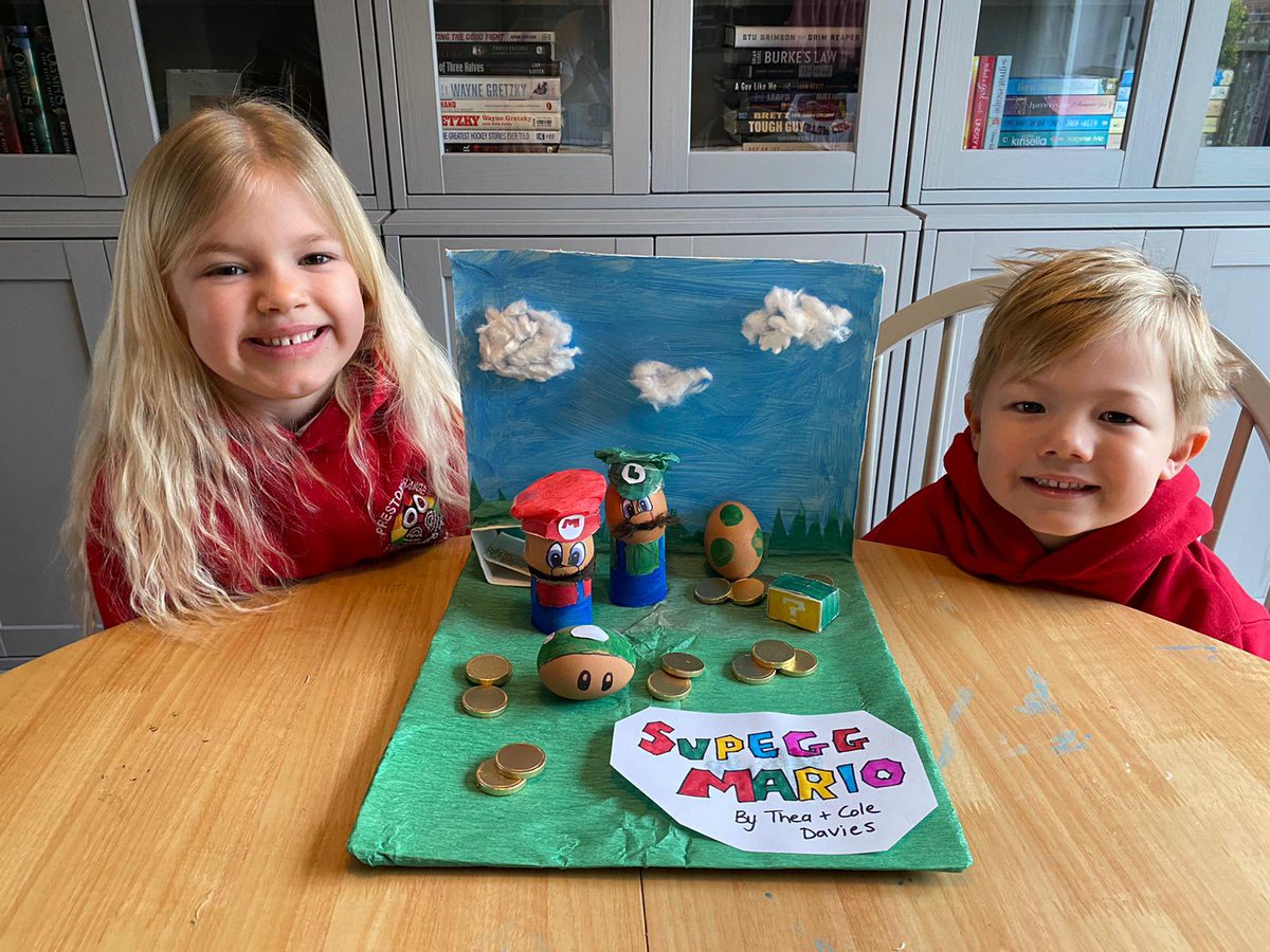TashSmith88's tweet photo. @pg_primary Thea (Y1) and Cole (Nursery’s) Easter Egg Entry! Supegg Mario! https://t.co/8lJ2tXZP14