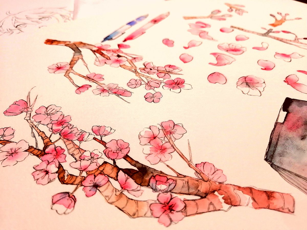これは企画絵の為の桜 W 拝啓 桜舞い散るこの日にのやつ イム 絵描き W のイラスト