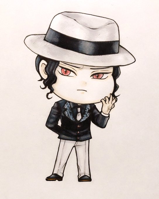 ジョニネジさんがTwitterに投稿した鬼舞辻無惨(鬼滅の刃)のイラスト。