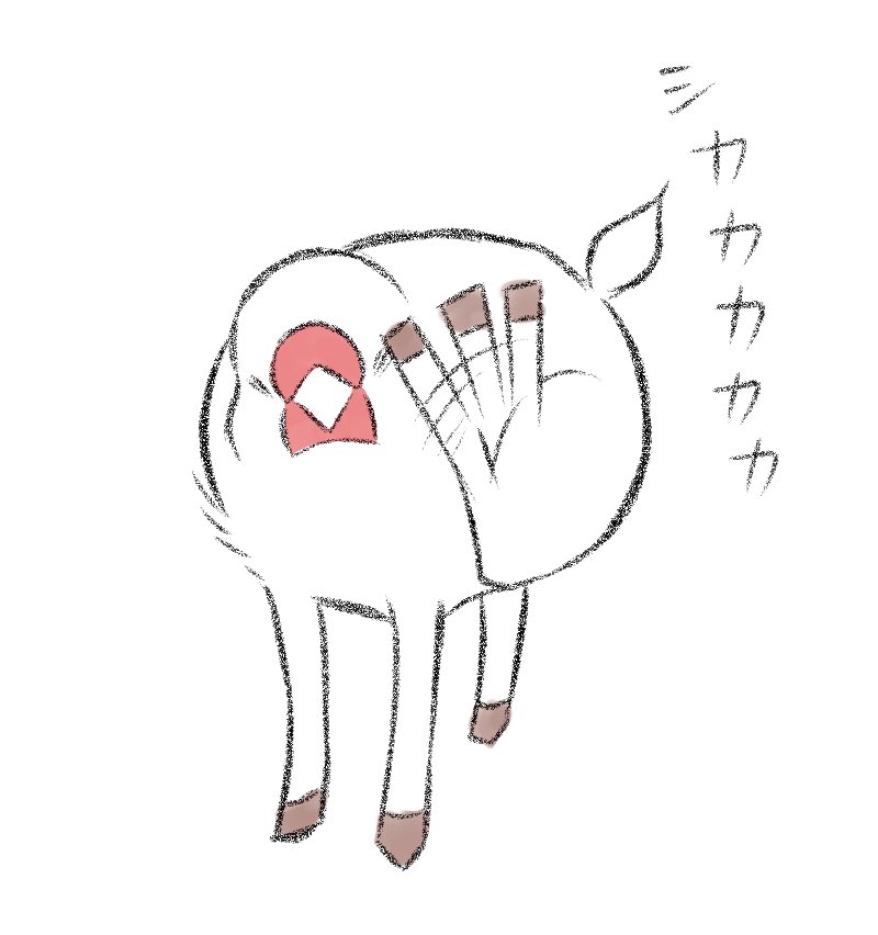 正しくは後脚で掻くんだった!! 
