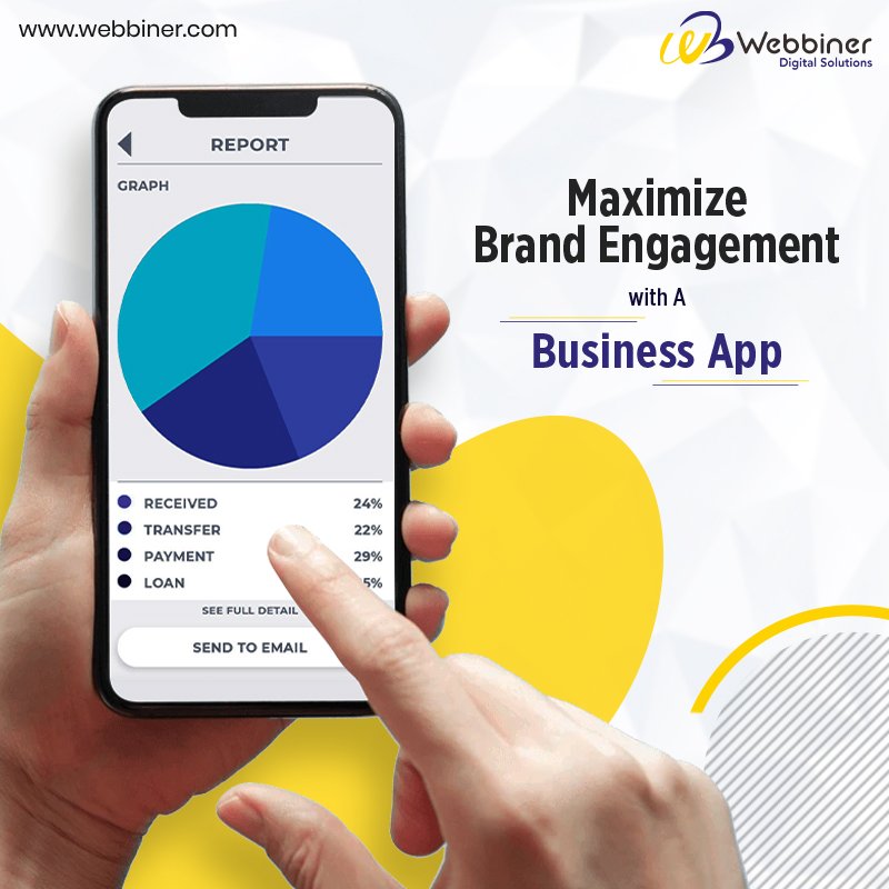 WebbinerDigital's tweet photo. To improve your brand engagement, it’s now high time that you got a mobile app for your business. With our experts following every step of the app development process. https://t.co/ZFGBGS3KHz