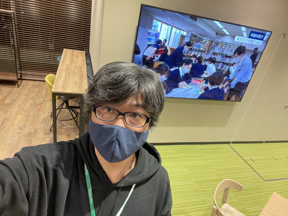 katuhiko0821's tweet photo. 昨年6月から通っているコワーキングスペース「Tech-Pot」。施設内のデジタルサイネージでNEC未来創造会議のムービーを流してもらえることに。ありがとうございます。感謝。 #NEC未来創造会議 #TechPot #感謝 https://t.co/h1fvDIlMbi