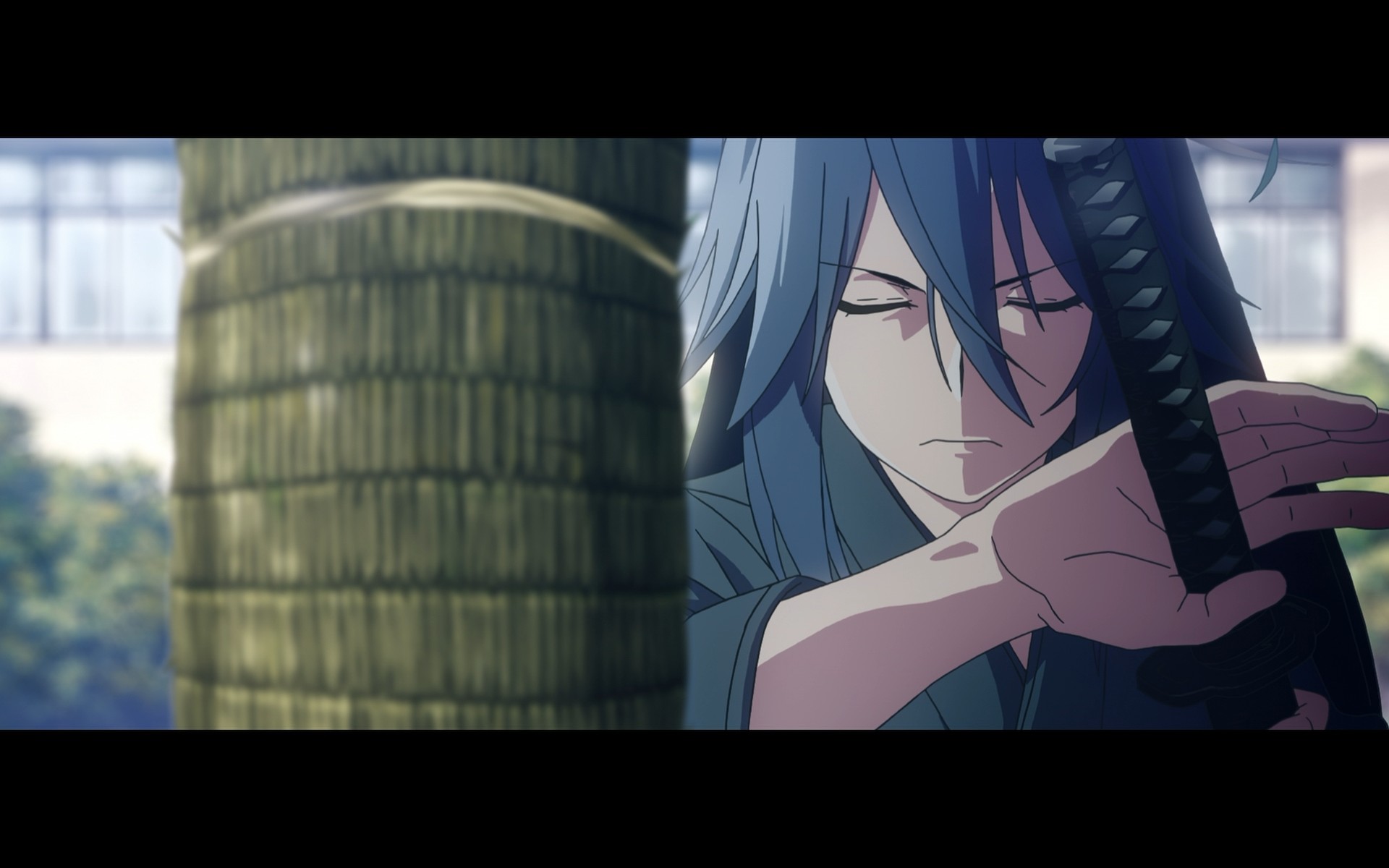 X0 もりそば ハルトの試斬練習シーンも シネスコサイズ 2 35 1 だと映えますね グリザイアpt グリザイア新作 アニメ