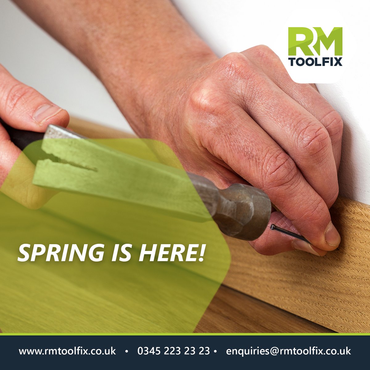 RMToolfix's tweet photo. Spring is here!🌸🌞
Our range is ideal for those at home, springtime DIY projects. We have plenty of coming out of lockdown deals, so call now whilst stocks last! 👉 https://t.co/VeRRPlTaya
#RMToolfix #DIY #SpringIsHere #SpringDIY #Spring2021 #HomeDIY #HomeAndGarden #DoItRight https://t.co/QtmYj13TB4
