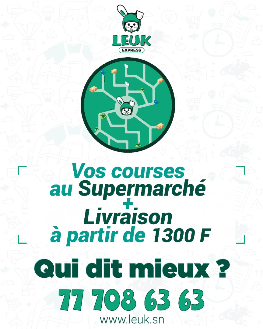 ExpressLeuk's tweet photo. Vous restez chez vous, Leuk fait vos courses au supermarché et vous les livre à partir de 1300 f.
Qui dit mieux ?
Contact : 77 708 63 63
#leukexpress
#muustegaaw
#kebetu #TL221 https://t.co/QuyY9c1hcp