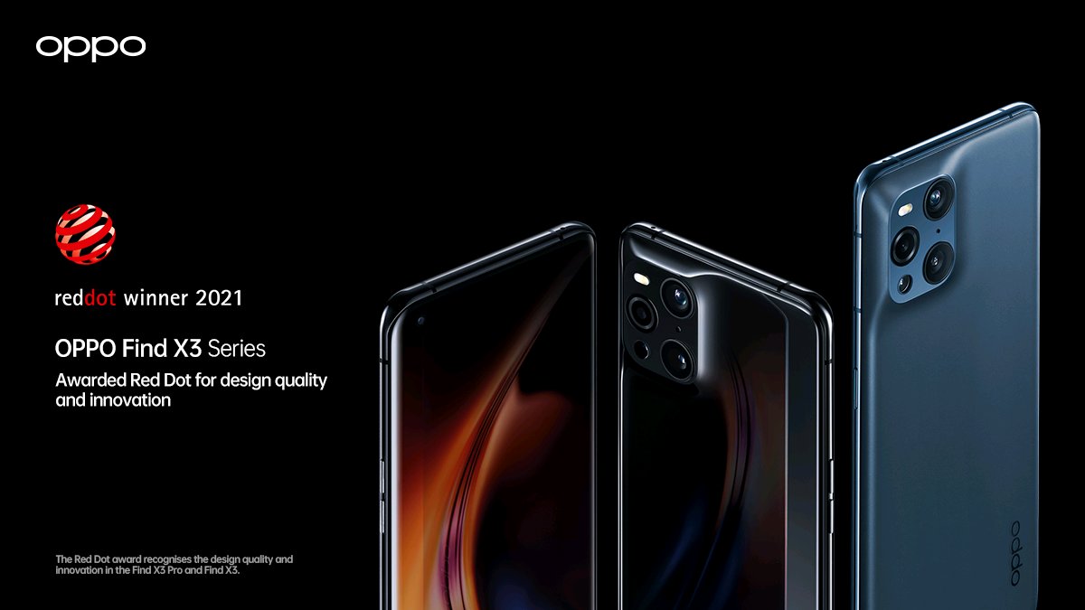 The #OppoFindX3Pro wins the Red Dot award for design quality and innovation.  💥🔥🙌