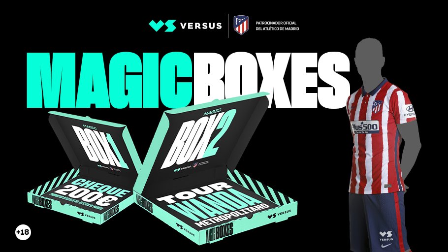 VERSUSapuestas's tweet photo. ¡Lanzamos el 👤 PLAYER 2 de las #MAGICBOXES!

☑️ Síguenos
✍️ Menciona un colega
🗳️ Vota que BOX quieres que pase de ronda

📦 BOX 1: Cheque 200€ en productos oficiales del @Atleti
📦 BOX 2: Tour WANDA @Metropolitano con leyenda del club

🔜 Vídeo del player + reto de ♥️ + sorteo https://t.co/MoEfW7w7UC