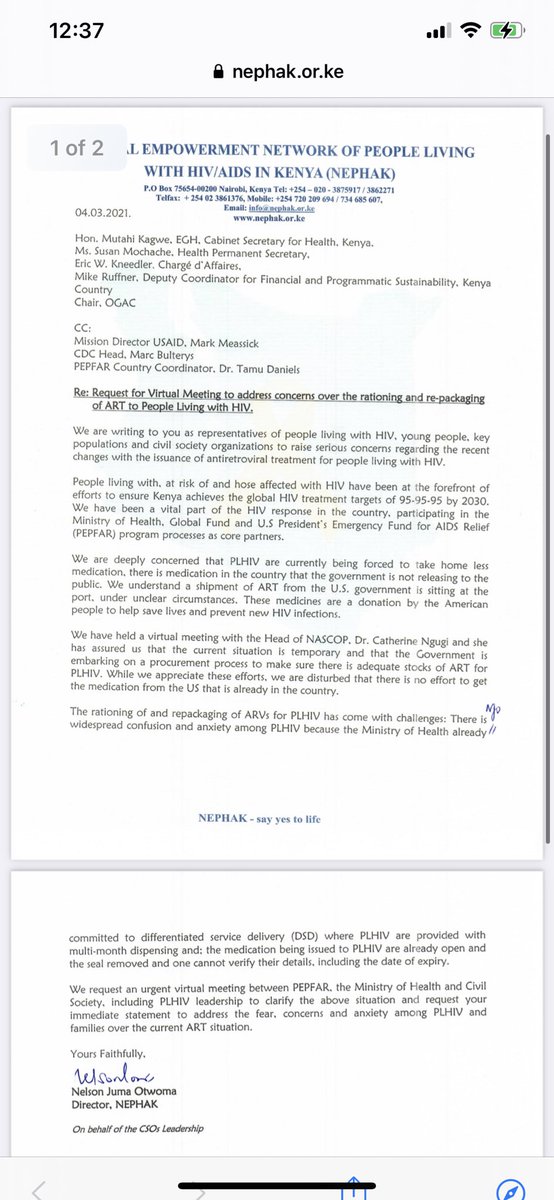 KinyanBoy's tweet photo. As Kenyans deal with COVID-19, there’s a critical shortage of ARVs for PLHIV, Govt ought to give 3months dosage but now giving pills for 2weeks. There’s also the confusion of repackaging.

Meanwhile Sh1.1B worth of ARVs from USAid is held at airport over Sh90M tax. https://t.co/je8c89oqeu