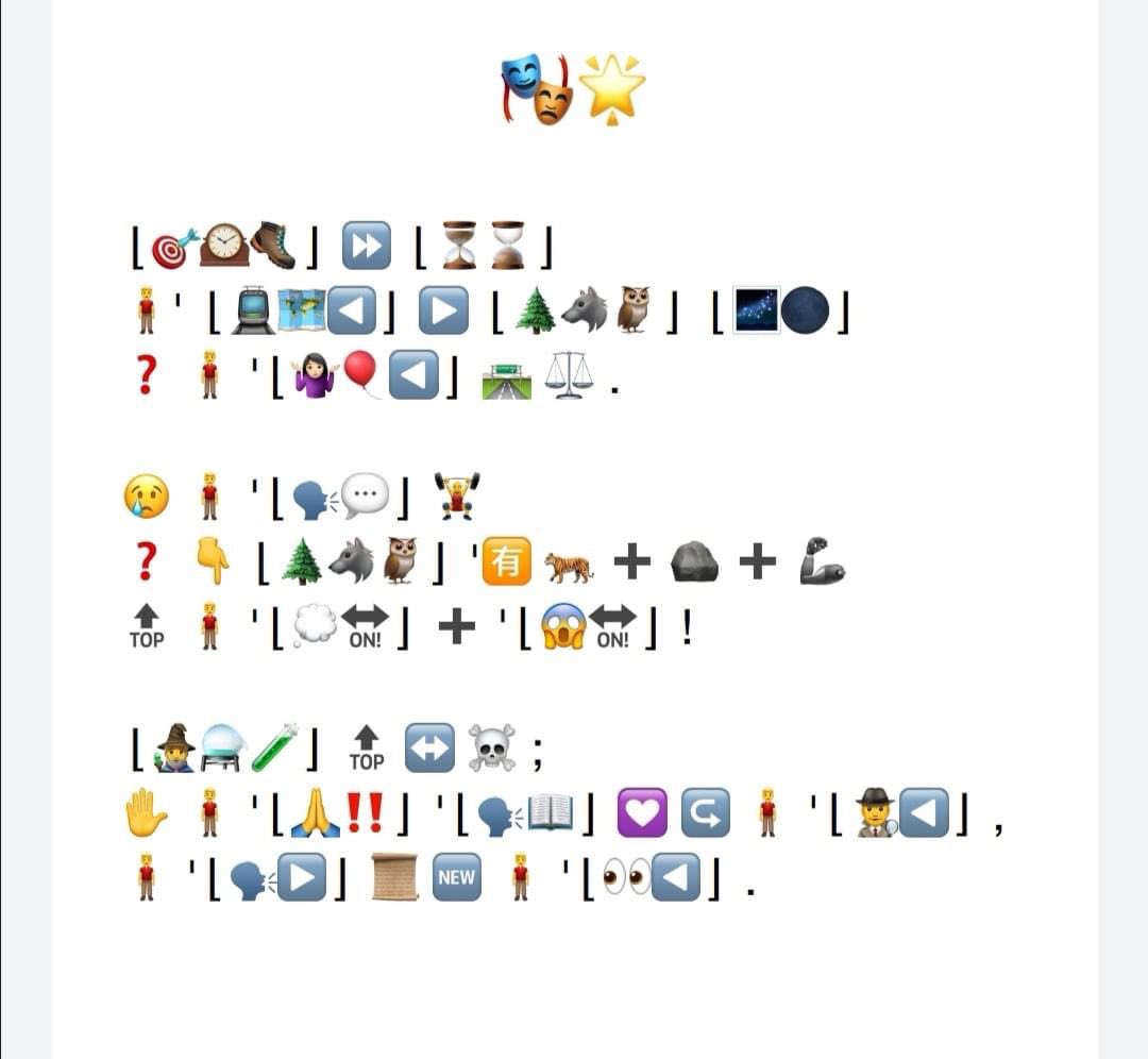 FChiusaroli's tweet photo. 🎭🌟 #LaCommediaDivina 

Realizzata nell’ambito del corso di Storia della traduzione #UniMC, la presente versione si giova di glossario e grammatica #Emojitaliano realizzati con la comunità social di #scritturebrevi! 

#pinocchiocorre per #Dantedì #Dante700 🏃‍♂️#emoji https://t.co/4PEKqnDXOj