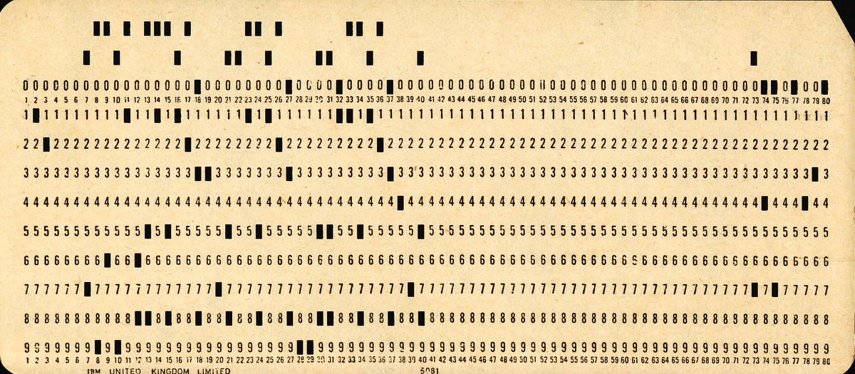 CallySoftwareCo's tweet photo. For this #ThrowbackThursday we are going all the way back to the beggining of computers! In this image you will see something called a punch card, it was used to give instructions to the computers by punching out predefined bits. #OldTech #Computing https://t.co/BiWLVnxhr9