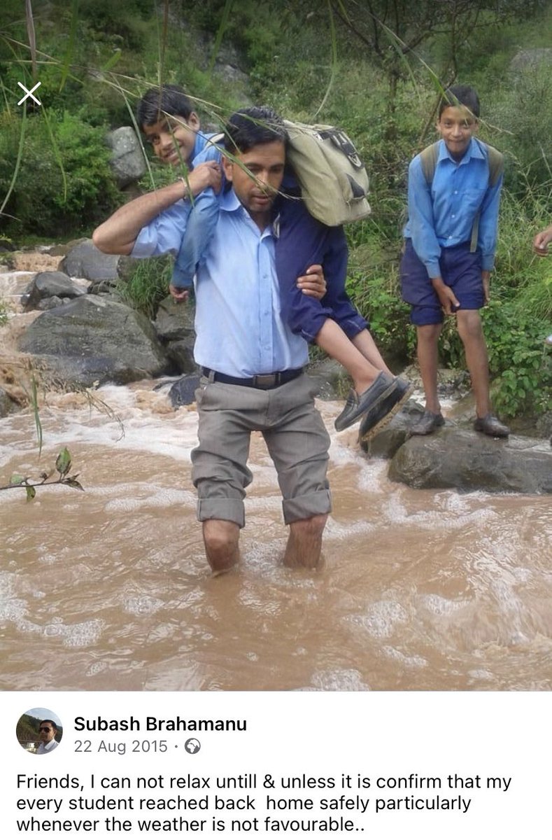 KhajuriaManu's tweet photo. I came across this pic today &amp; want to highlight the tough conditions some of our Teachers &amp; students operate in remote areas of #Jammu
The teacher is @subashbrahamanu ji who is also an amazing #Dogri folk singer. Real #PrideOfJammu https://t.co/lyM0iDmm7z