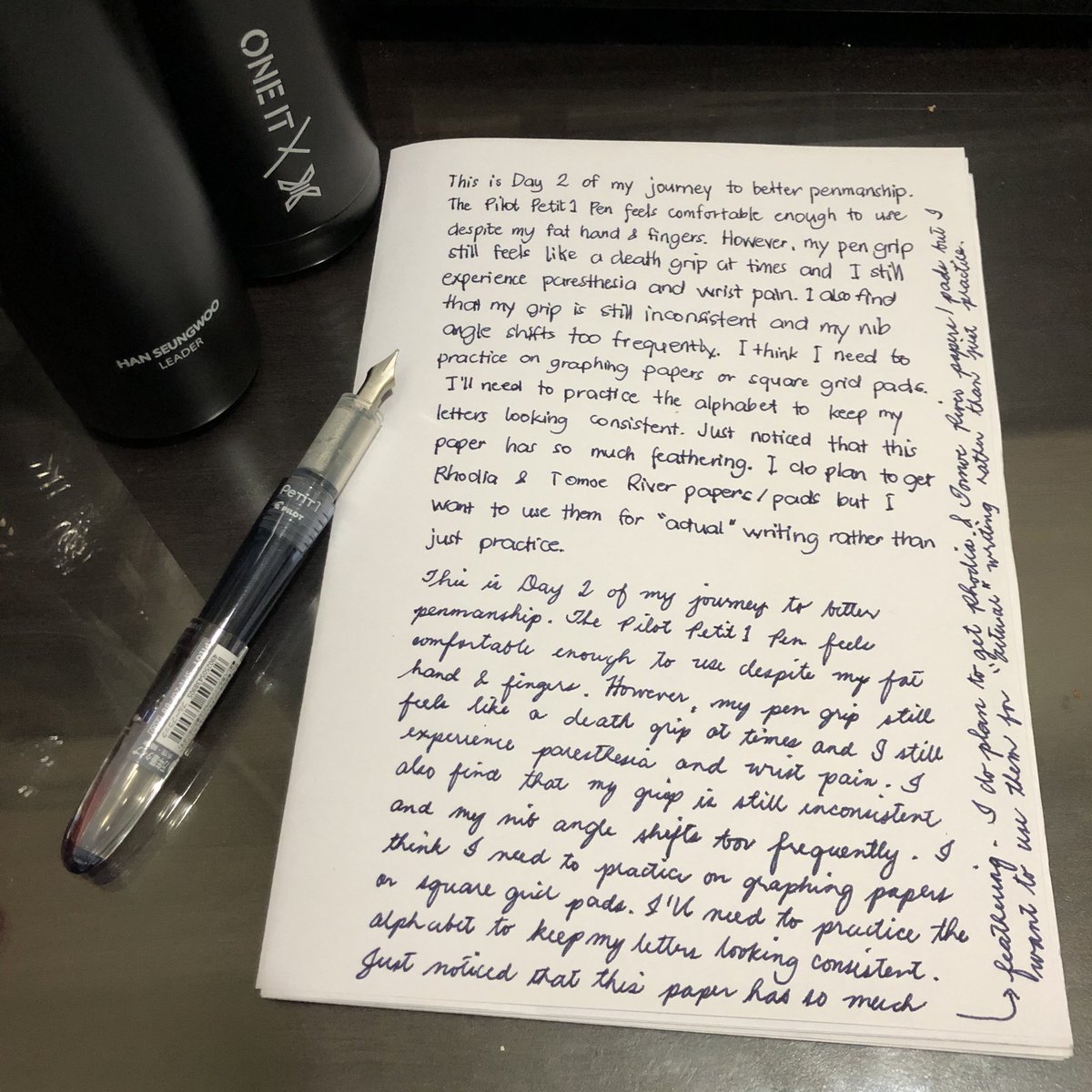 DrK_Culture's tweet photo. It's Day 2. 🤣
#pilotpetit #fountainpen
#journeytobetterpenmanship https://t.co/0vgJQMo6xE