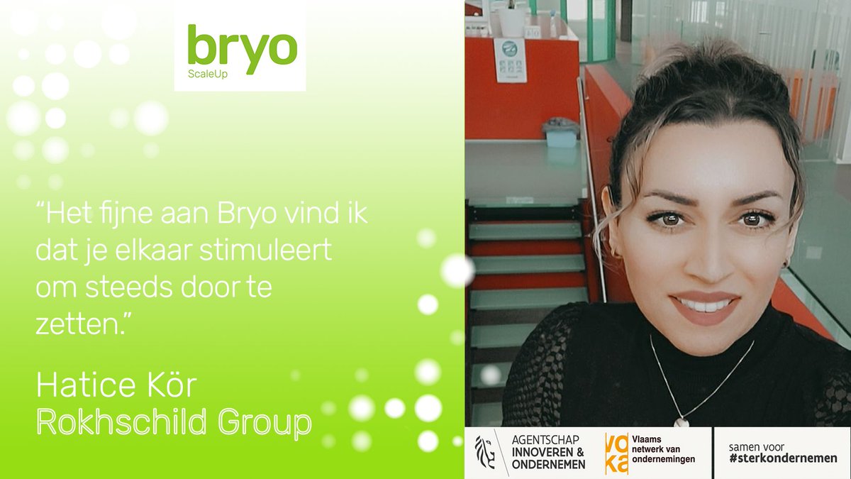 Hatice Kör van <a href="/rokhschildla/">ROKHSCHILD LA</a> breidde haar strategie uit met de hulp van Bryo ScaleUp.

"Je leert dat het normaal is jezelf in vraag te stellen. Maar het fijne aan Bryo ScaleUp vind ik dat je elkaar stimuleert om door te zetten."

👉voka.be/nieuws/hatice-…