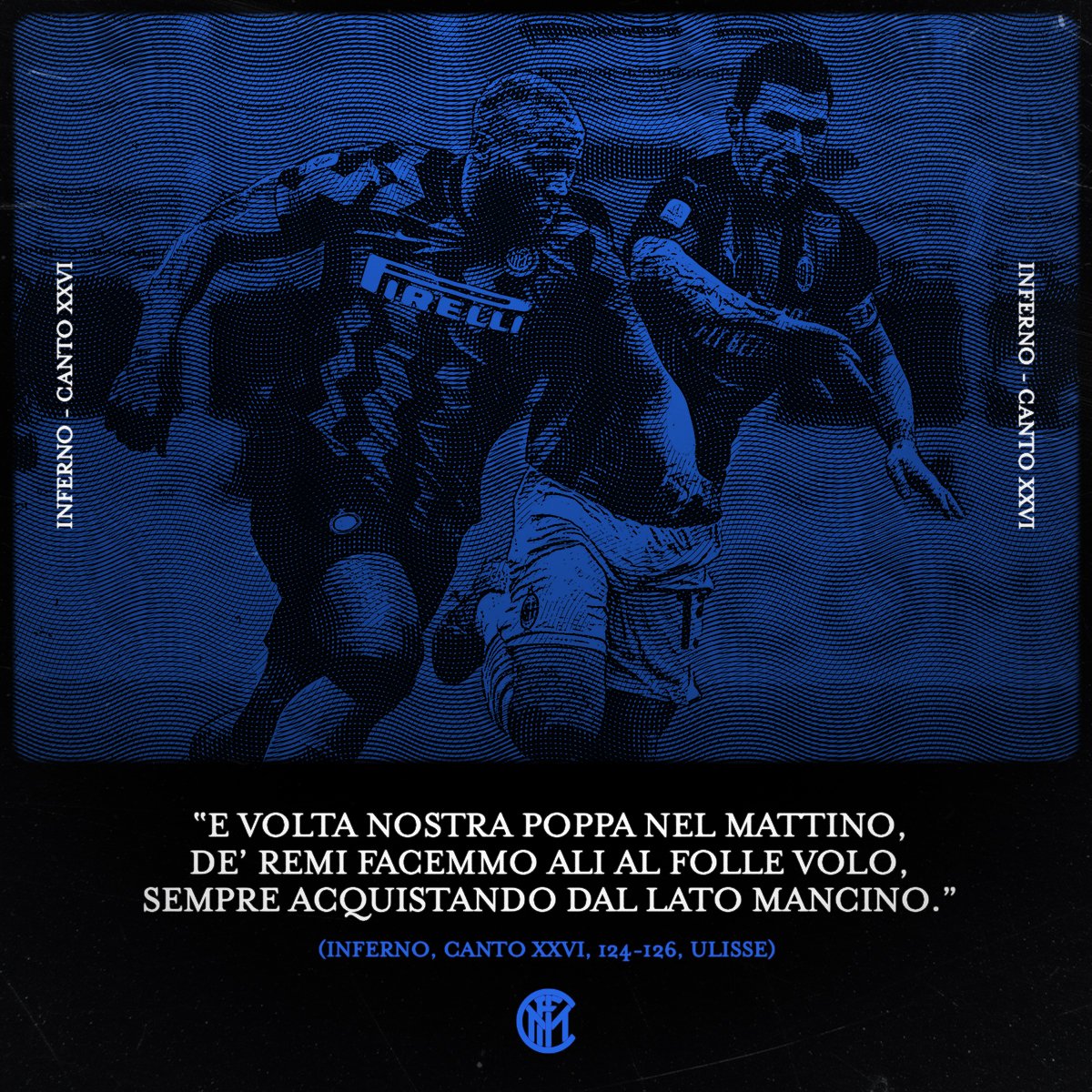 Inter's tweet photo. 📖 | DANTEDÌ

Se è vero che il calcio è poesia, questa giornata non può che essere d’ispirazione anche per noi. Buon anniversario dantesco.

#Dantedì #Dante700 https://t.co/MWId6THQ3T