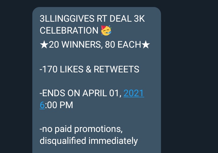 Mingwooshi's tweet photo. Thank you so much po sa opportunity @3llinggives. Happy 3k followers 🥳. Pa help po mag like and rt. Maraming salamat po🤩 https://t.co/bQAMsX01Bg