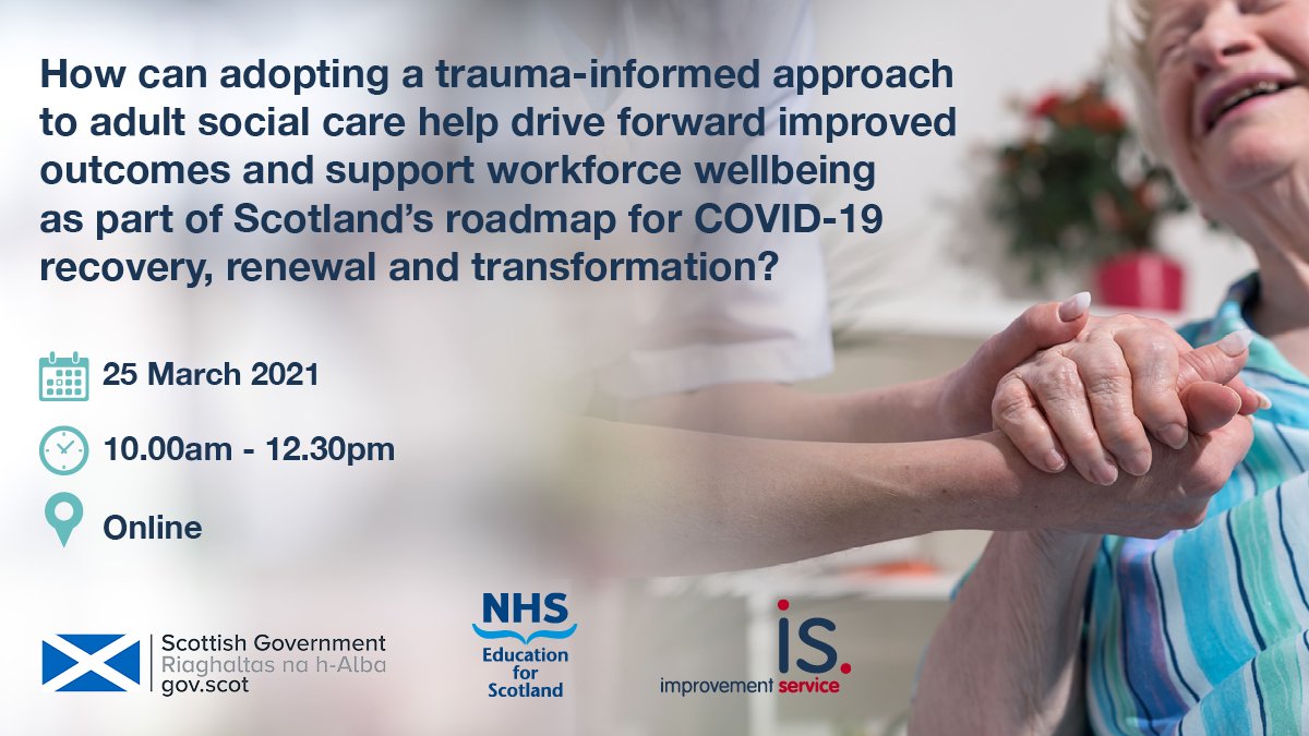 ISProtectPeople's tweet image. Our final #traumadeepdive in the series is now underway! Today we are focusing on adopting a trauma-informed approach to adult social care.