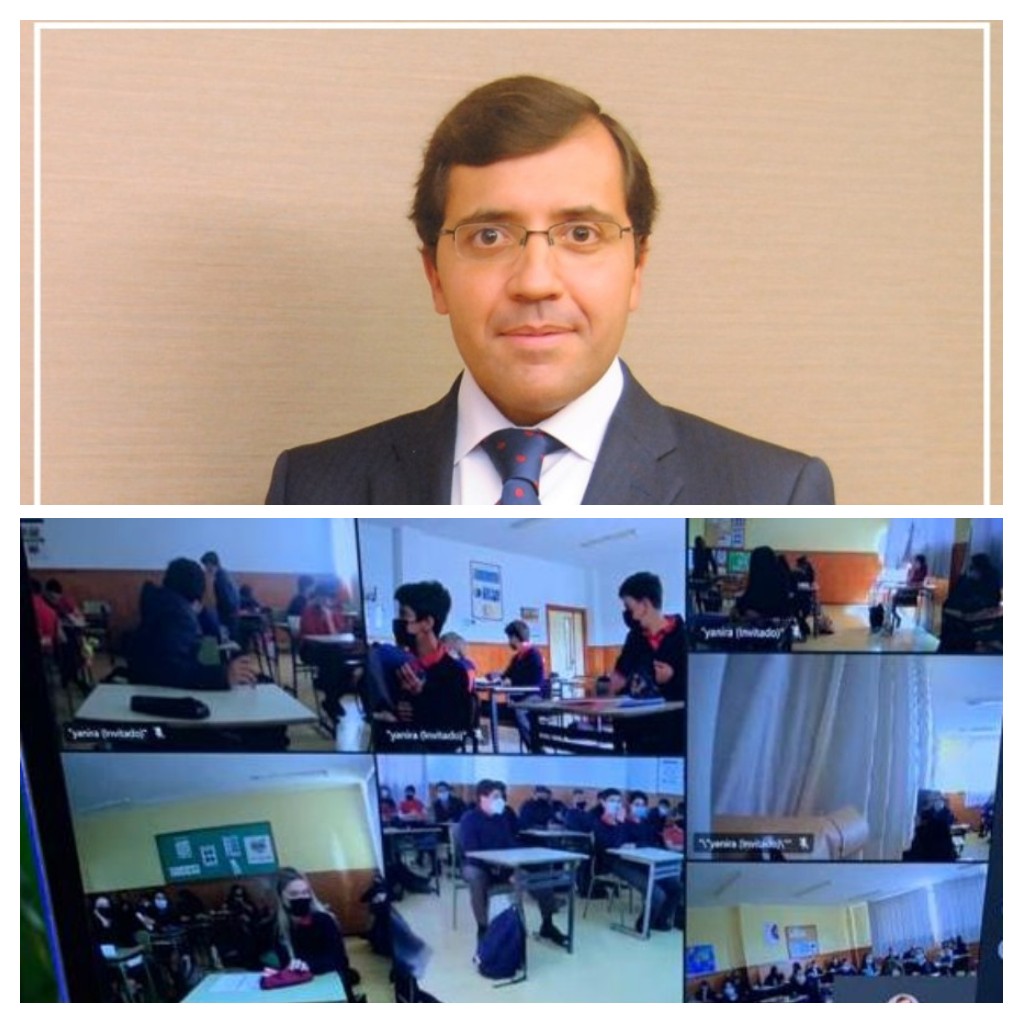 Atlantic_School's tweet photo. Interesante charla de @efrendiazd, abogado y Doctor en Derecho del @BufeteMasCalvet, bajo el título: Avances en la conquista del espacio, una visión desde la legalidad. Un tema de actualidad que ha despertado el interés de los alumnos de ESO. Gracias @efrendiazd 👩⚖️🚀#AtlanticWeek https://t.co/sdPiVjUeua