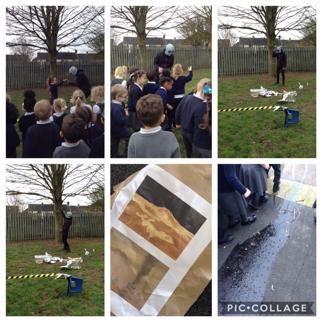MissReed_HPS's tweet photo. We had a VERY special visitor this morning. We followed the trail & it led us to Tralis! His spaceship had got stuck in the tree! Tralis brought us some photos from planet Transform & a letter! #Highbank @_RachelMeli @TransformCEO #TransformWritingCompetition21 https://t.co/ejefr9SQV1