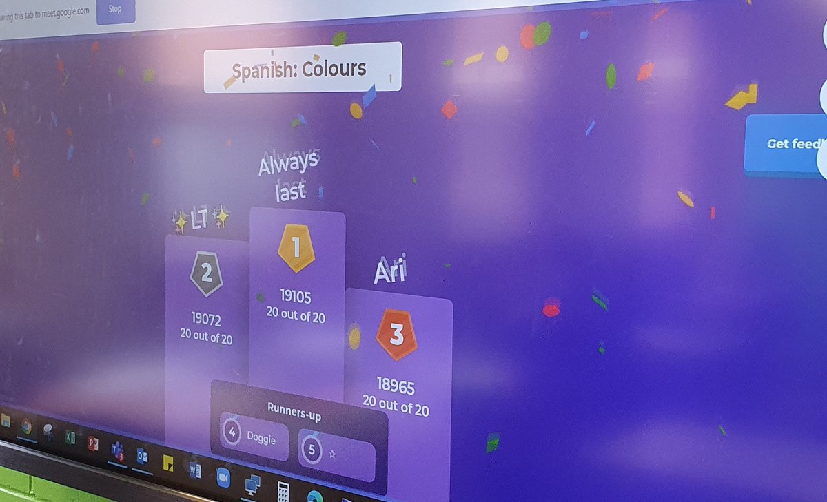 NorthamptonHigh's tweet photo. Year 7 Spanish enjoying a #Digacy lesson today with an unusual outcome in the @GetKahoot π #LearningTweets @langsnhs https://t.co/EZigpek1K3
