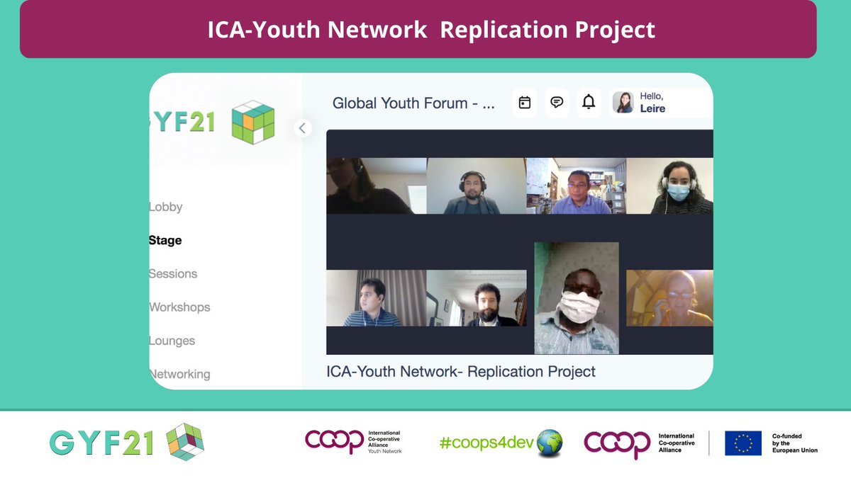 icacoop's tweet photo. Meet #coopyouth Replication Project winners at the #GYF21!

Today @RedRootArtists in the Philippines, Waste Bank Cooperative of PerMaTa in Indonesia, ENOFOCC in Cameroon &amp; YPMCS in Zimbabwe are inspiring us all! 

More on the initiatives: https://t.co/iTgdYOiXD9

#coops4dev🌍 https://t.co/hOAqbKKJoq