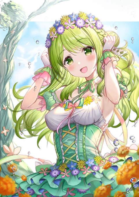 #見た人も無言で緑髪美少女貼れ
かざちゃん? 