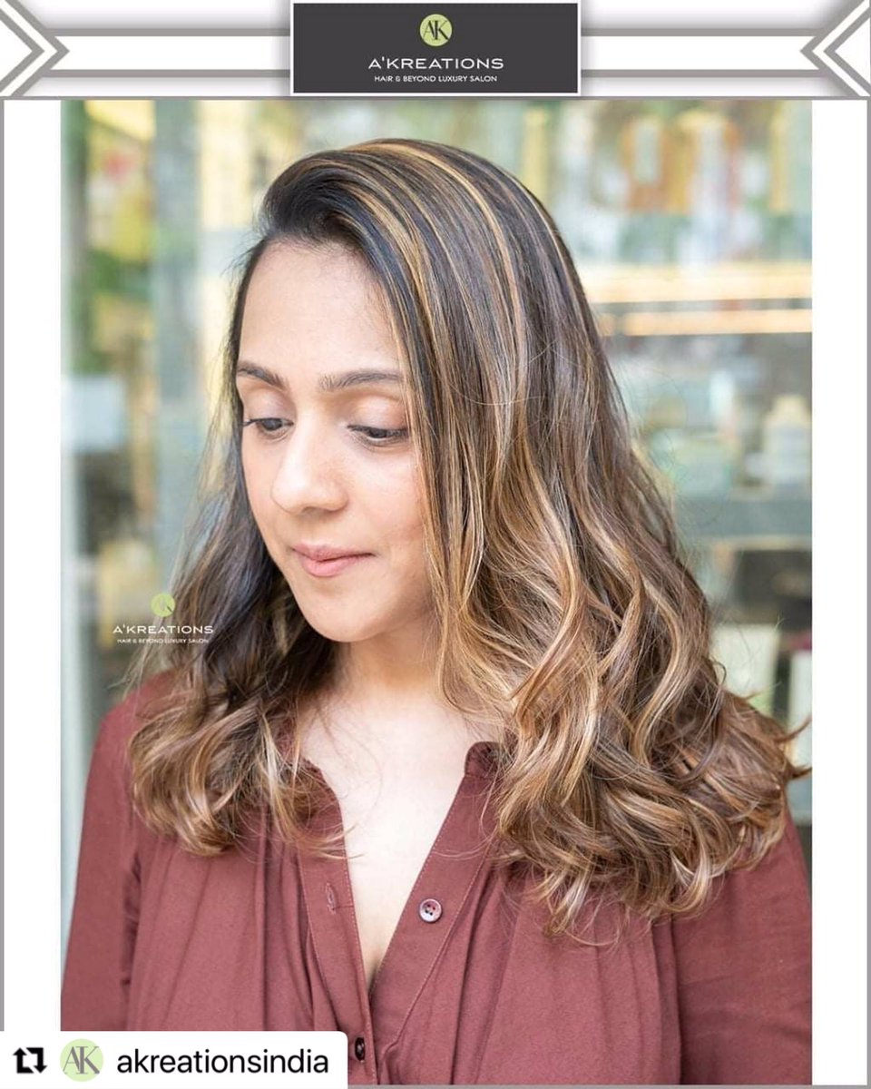 ramgore7777's tweet photo. #Repost @akreationsindia with @make_repost
・・・
A perfect fusion of brown and blonde hair hues that produces a natural, sun-kissed look!! 

Hair colored and styled by Style Director Ram Gore (@ramgore7777 ) . 

Bandra 📍 : Sagar Fortune, Ground  Floor, Waterfield road Bandra https://t.co/6iXfxuMKPk