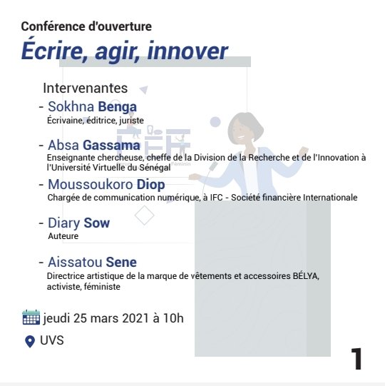 AradesSenegal's tweet photo. Lever de rideau sur la première édition du Forum Exclusivement Féminin 😊. Pendant 4 jours, Saint-Louis, Louga et bien sûr les plateformes numériques donnent l'exclusivité et l'attribut de la parole aux femmes pour #écrire, #agir #innover.
 #FEF2021 #AradEs #IFSL #jigéén #kebetu https://t.co/dRp8RWrEEE
