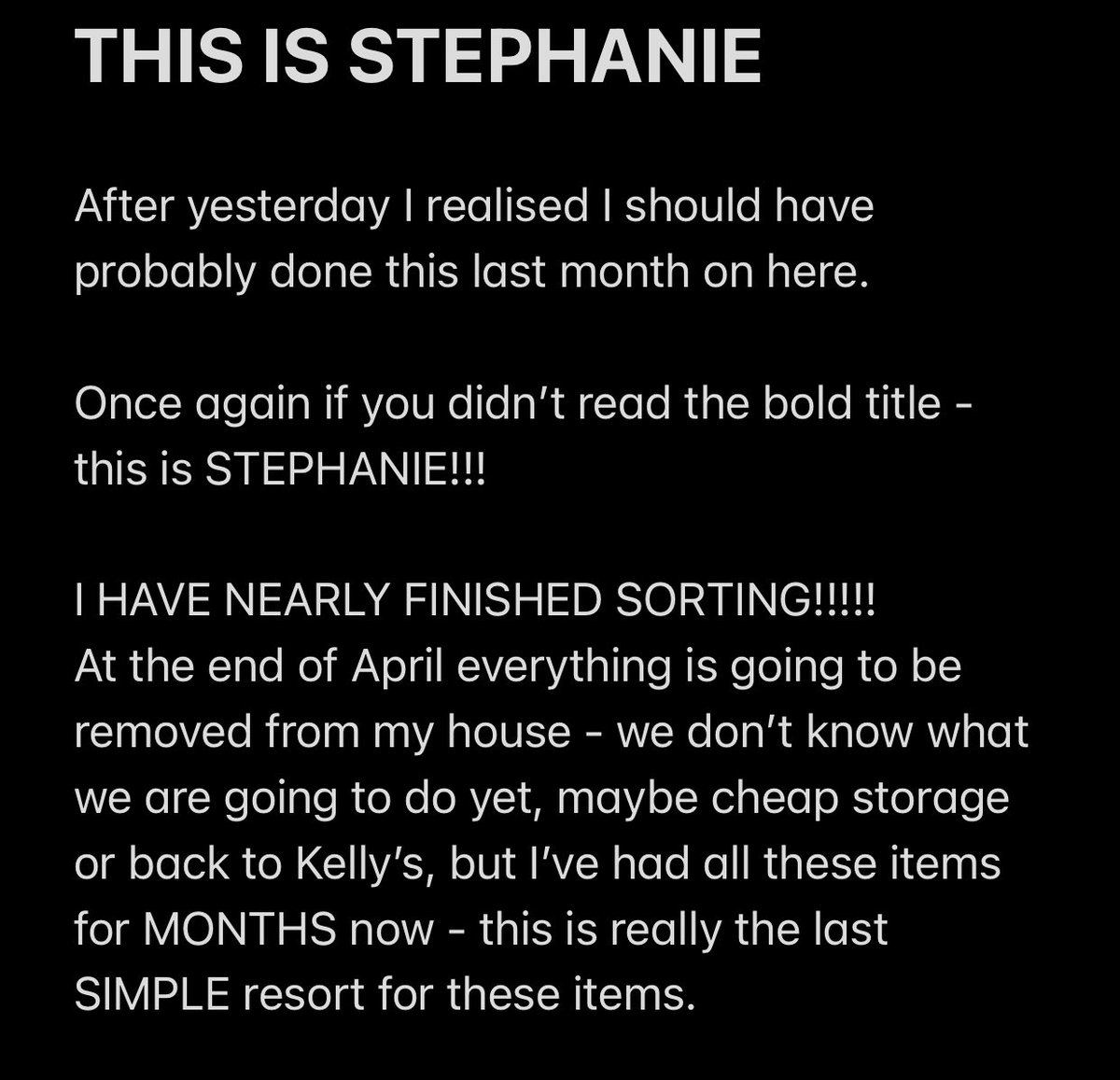 epiphanyforugo's tweet photo. Please don’t panic, it’s Stephanie, it’s been months now so Im posting this here hoping to broaden the search for missing people for their items xo

I never wanted to use this account but oh my god, I need people to come forward for their stuff

Pls message me on @2SEOK_studio https://t.co/sbWBA1sodd