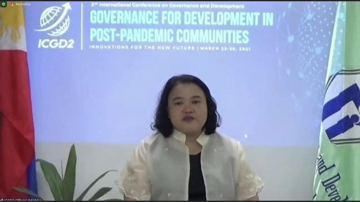 uplbcpaf's tweet image. Dr. Aileen V. Lapitan giving the synthesis as part of the Closing Program of 2nd ICGD.

#ICGD2
#CPAf
#CPAfICGD
#UPLB
#NewFuture
#Governance
#Communities
#PostPandemic
#InnovatingGovernance
