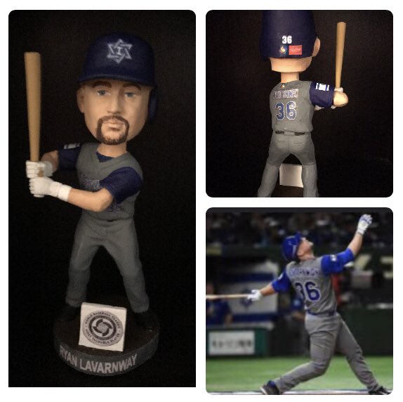 BellBobbles's tweet photo. As an Indians fan, I was happy they reacquired  @RyanLavarnway this season.  Big fan of international baseball and WBC! #teamIsrael #custombobblehead https://t.co/SAbGEPMwNv