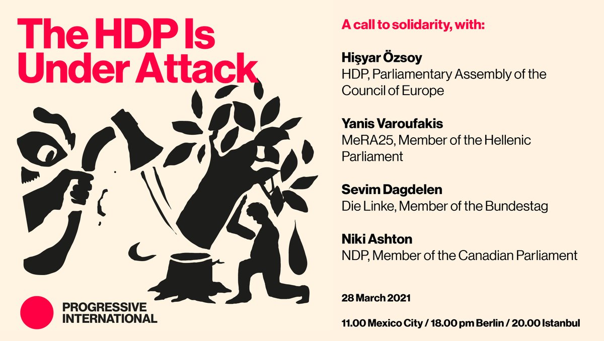 ProgIntl's tweet photo. Erdoğan is cracking down. We are fighting back.

Join MPs from around the world to discuss the crisis of political repression in Turkey.

Speakers include:
🔴 @hisyarozsoy
🔴 @yanisvaroufakis
🔴 @SevimDagdelen
🔴 @nikiashton
 
Register now: https://t.co/0FpkciDJV0 https://t.co/yQUtDJiDwQ