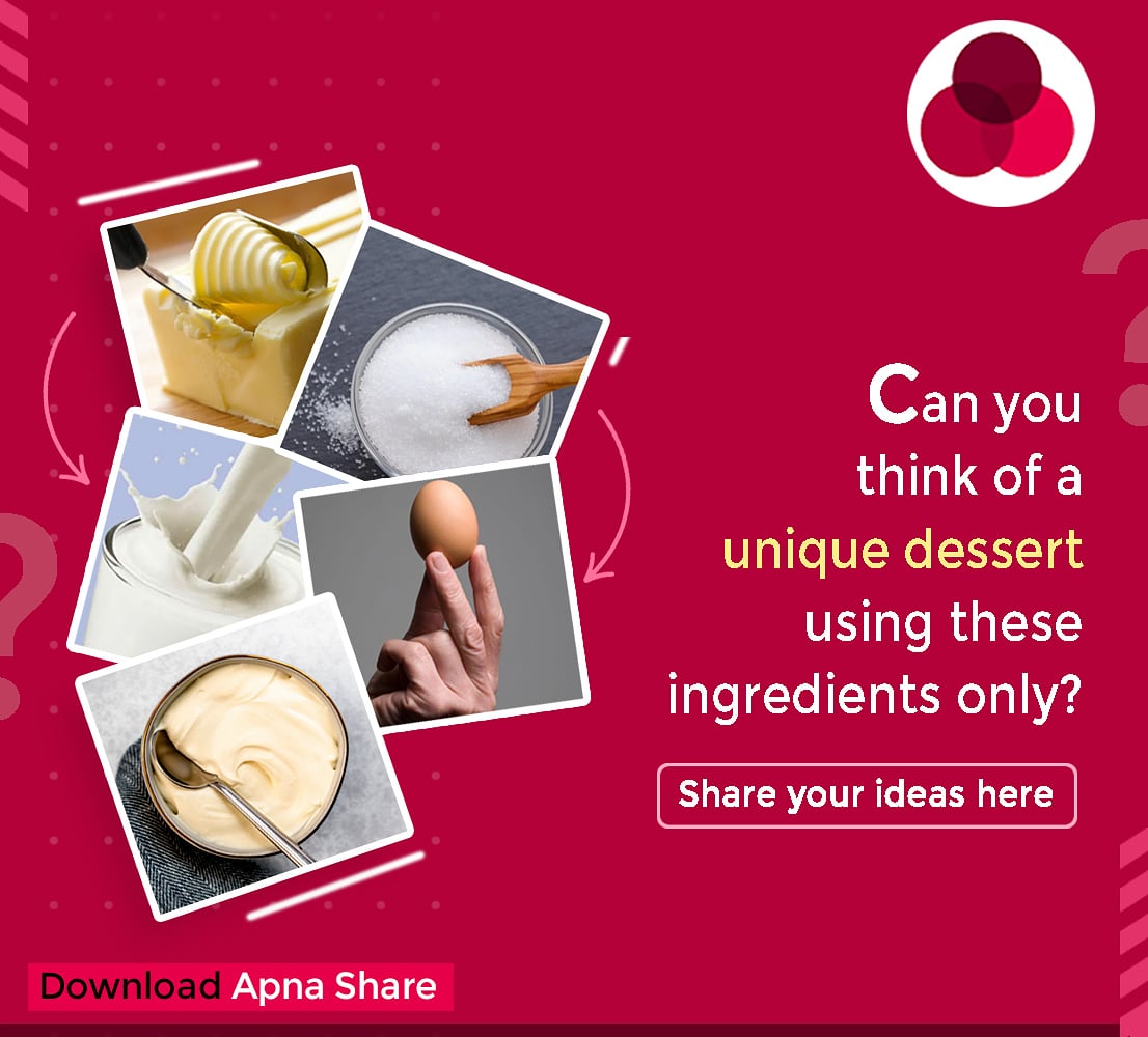 ShareApna's tweet photo. Skillpreneurs do not follow beaten paths.They innovate
Can you think of unique recipes using only the ingredients in the picture? Let the mind-blowing ideas keep pouring in. 
Download Apna Share and start teaching your amazing culinary skills to earn up to Rs.2 lakh every month https://t.co/sBNngsCs9j