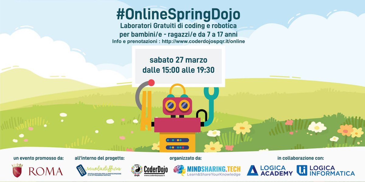 CoderDojoSPQR's tweet image. Manca pochissimo al nostro #SpringDojo 🌸🌷. Sapevi che il ⏰ 27 Marzo si festeggia anche l'#ArduinoDay 🤖✨? Noi abbiamo preparato una sessione per festeggiare il robot più amato al mondo 🤖❤️
#ScuolaDiffusa #Coderdojo
MindSharing.tech