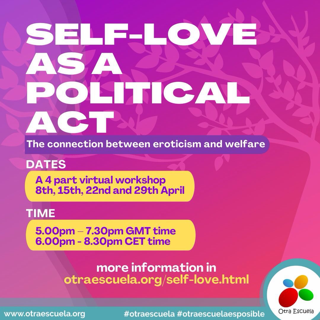 🌱Do you make room for self-care in your everyday life?                         
🌱Do you occasionally feel disconnected from yourself or that you often put others’ needs and desires before your own?                            

otraescuela.org/self-love.html