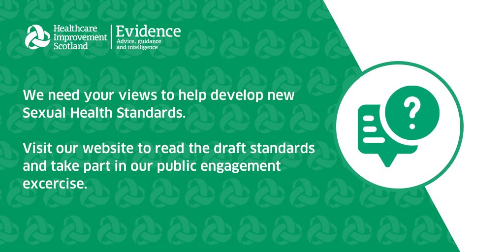 We're developing new standards for sexual health services in Scotland and need your views to shape them. Access to sexual health care is an essential part of improving the health and well-being of society so visit our website and make your voice heard: bit.ly/31nxGO1