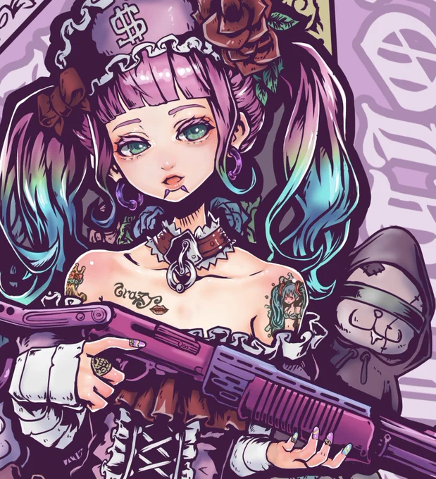 #見た人も無言でピンク髪美少女貼れ 