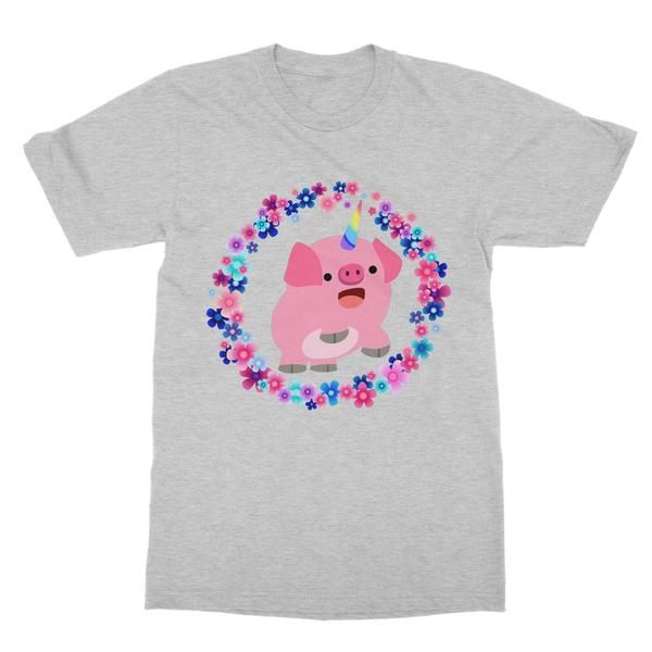 cheerfulmadness's tweet photo. Maggie, The Magic Unipig Cheerful Madness!! Softstyle T-Shirt https://t.co/8nEuJNIhqu #tshirts #pig #unipig #flowers #cheerfulmadness #popgoestheweazel https://t.co/R0VLHVAVnM