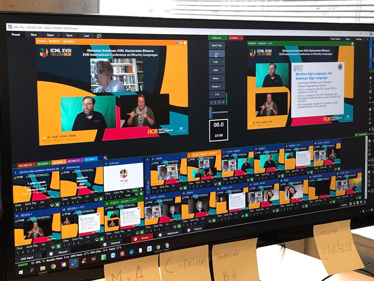 ICML2021's tweet photo. Wondering how the backstage of an online conference with 300 participants and 4 official languages looks like? 😉 https://t.co/1o0XtwhtwW