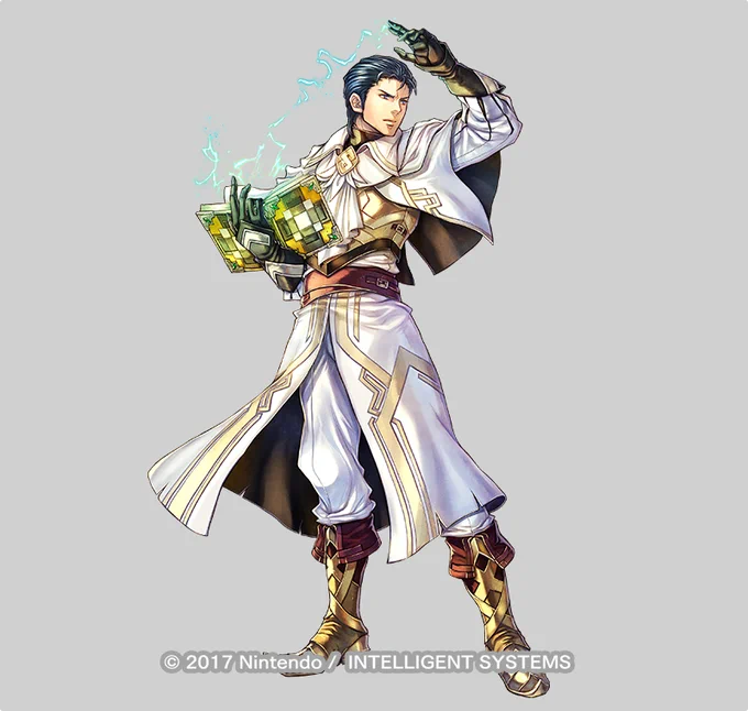 【お仕事】ファイアーエムブレムヒーローズにて本日配信、神装英雄「雷神の右腕 ラインハルト(CV:利根健太郎様)」のイラストを描かせていただきました。アスク王国の衣装を身に纏った白いラインハルト様です、よろしくお願い致します。#FEヒーローズ #FEHeroes 