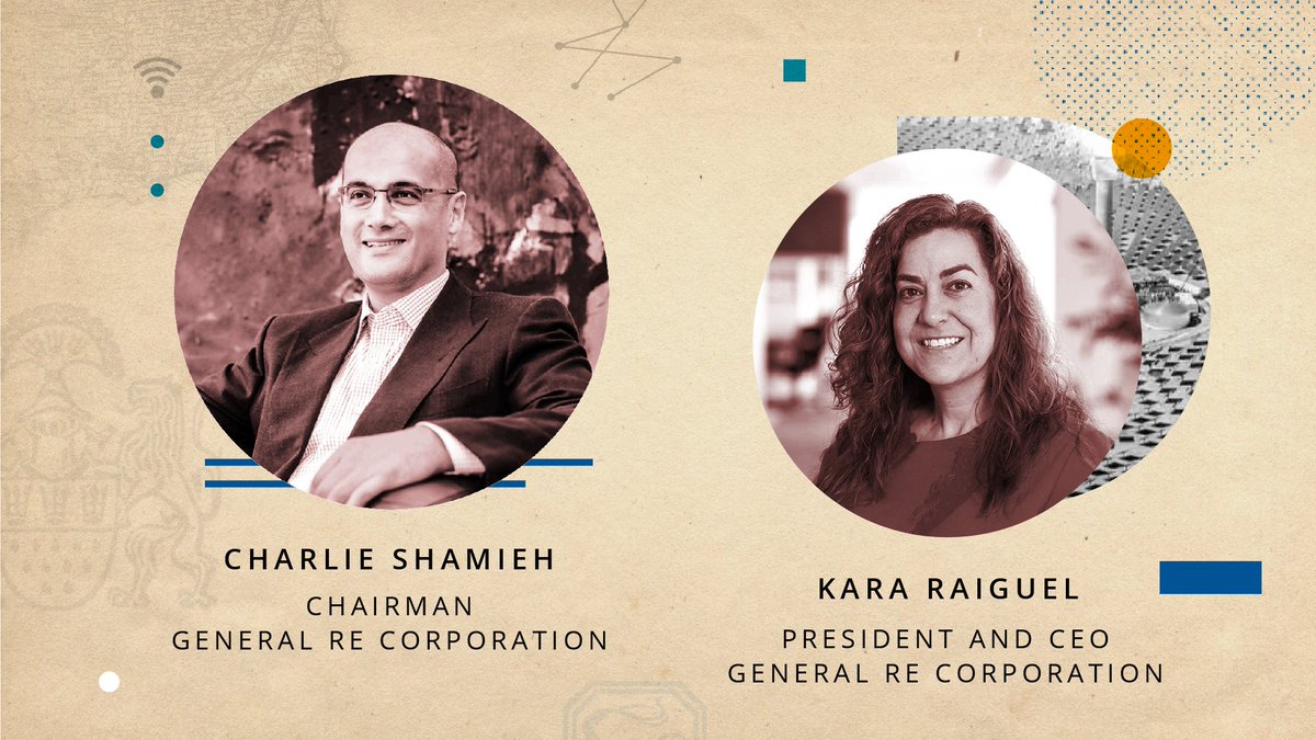 Gen_Re's tweet photo. On the occasion of our 100th anniversary, Charlie Shamieh, our Chairman, and Kara Raiguel, our President & CEO, reflect on Gen Re’s success over past century. Hear their conversation at: https://t.co/TBqtvpgRXK #GenReAnniversary #GenRe100 #CologneRe175 https://t.co/3UUCwAlIXD