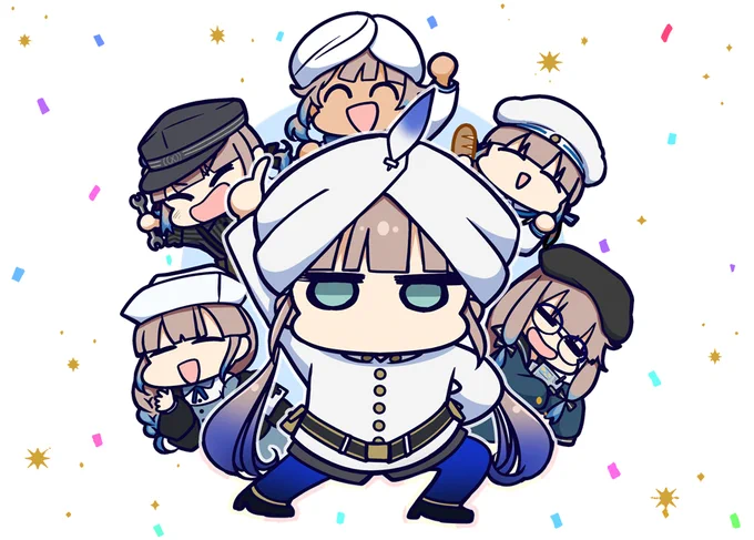 #見た人も無言でちびキャラを貼る 
