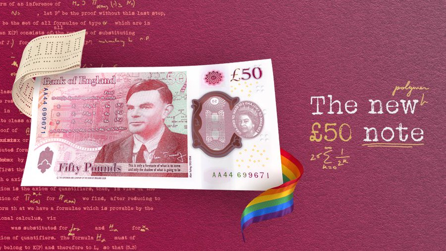 LongsandsNews's tweet photo. It's a special day for #Turing House!  The design of the Bank of England's new £50 note, featuring the computer pioneer and codebreaker Alan Turing, has been revealed. https://t.co/hmkN9F75gc